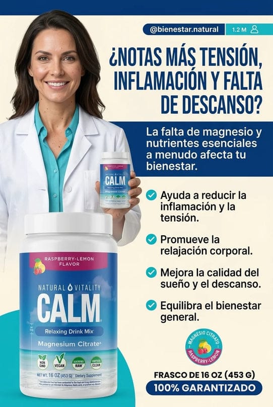 CALM Magnesium Citrate – Controla el Estrés y Recupera Tu Equilibrio Natural