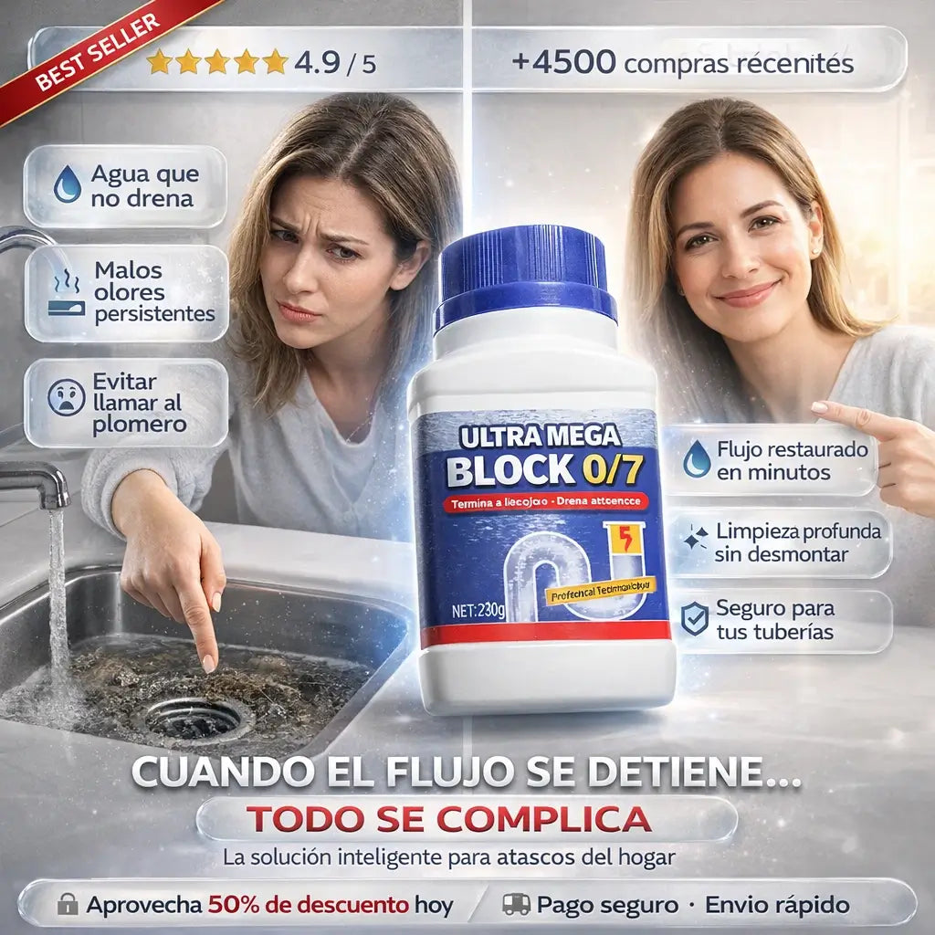 DESTAPA TU DRENAJE EN MINUTOS SIN LLAMAR AL PLOMERO