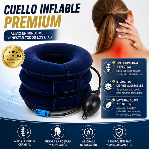 Collarin Cervical PREMIUM-Libera la Presión Cervical y Dile Adiós al Estrés Acumulado desde Casa