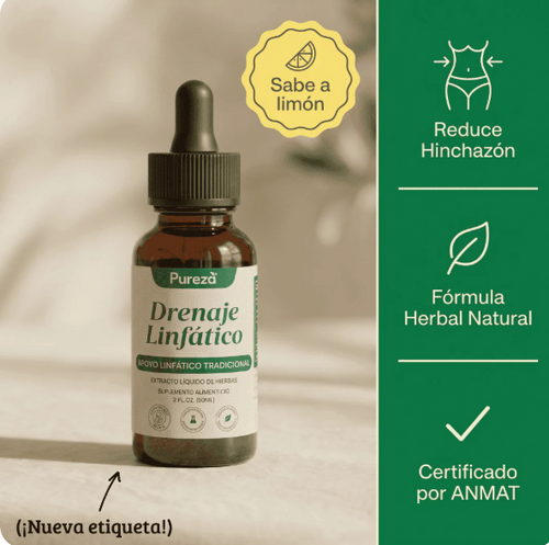 PurezaDrops™ | Drena Naturalmente la Hinchazón del Rostro, Abdomen y Piernas