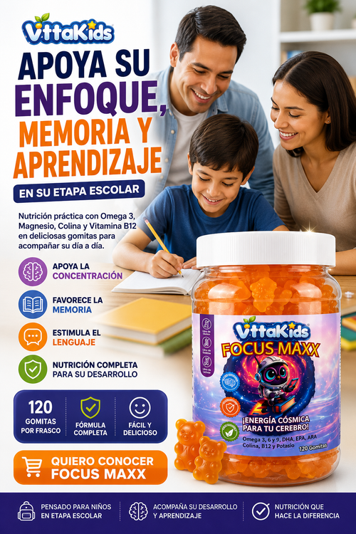 VitaKids Focus Maxx – El Superpoder para el Cerebro de tu Peque 🧠✨