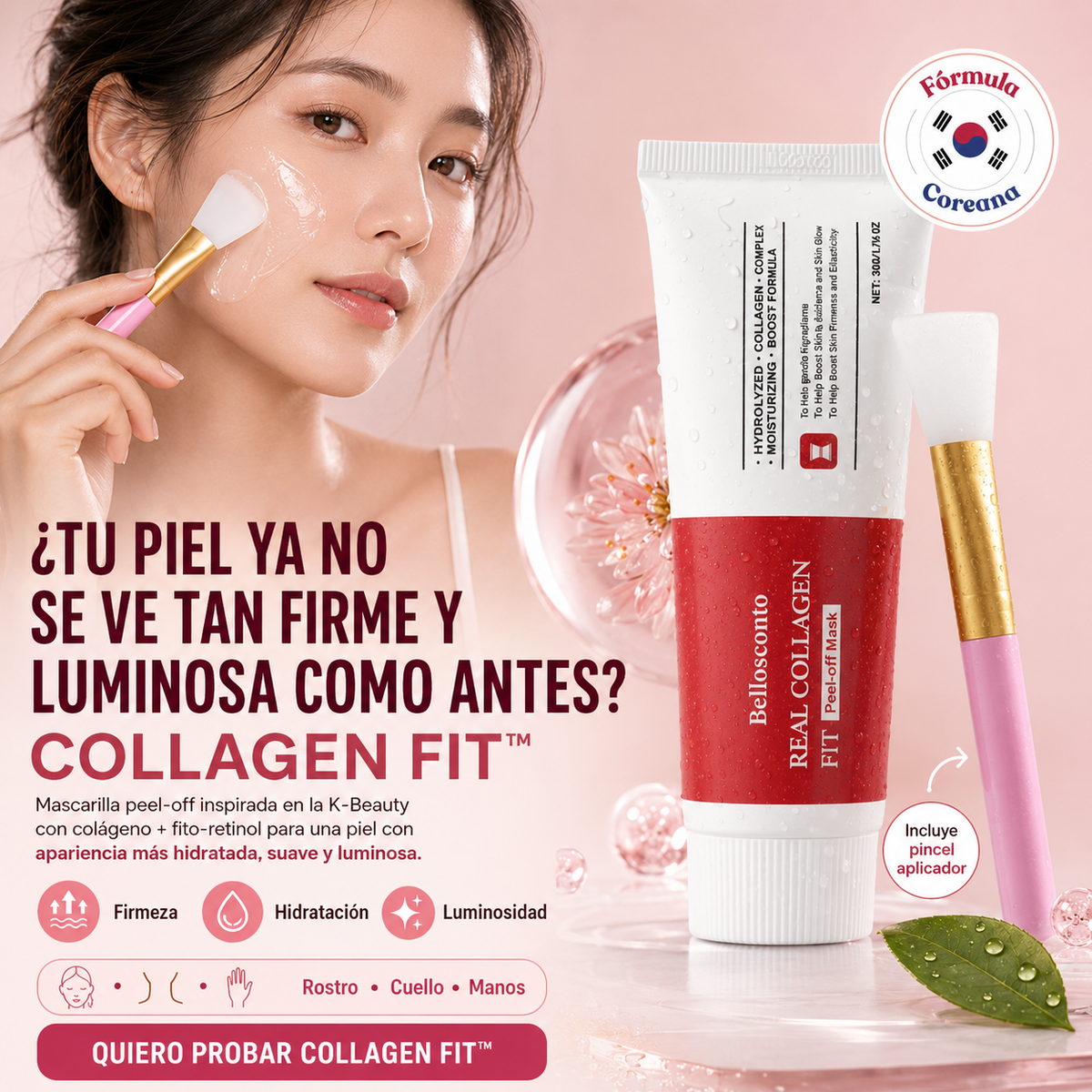 Mascarilla de Colágeno Coreana Rejuvenecedora - Collagen Fit™