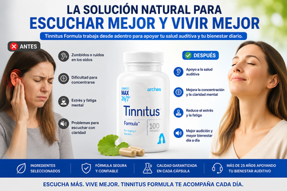 Tinnitus Formula Apoya tu Bienestar Auditivo con Ginkgo Max 26/7