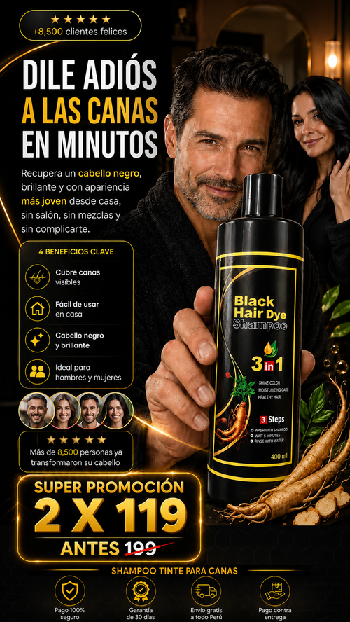 Dile adios a las canas con este shampoo