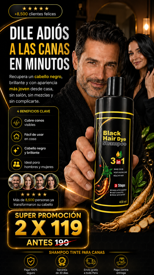 Dile adios a las canas con este shampoo